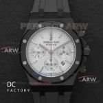 Perfect Replica Audemars Piguet Royal Oak 41mm Watch - White Dial Black Rubber Strap